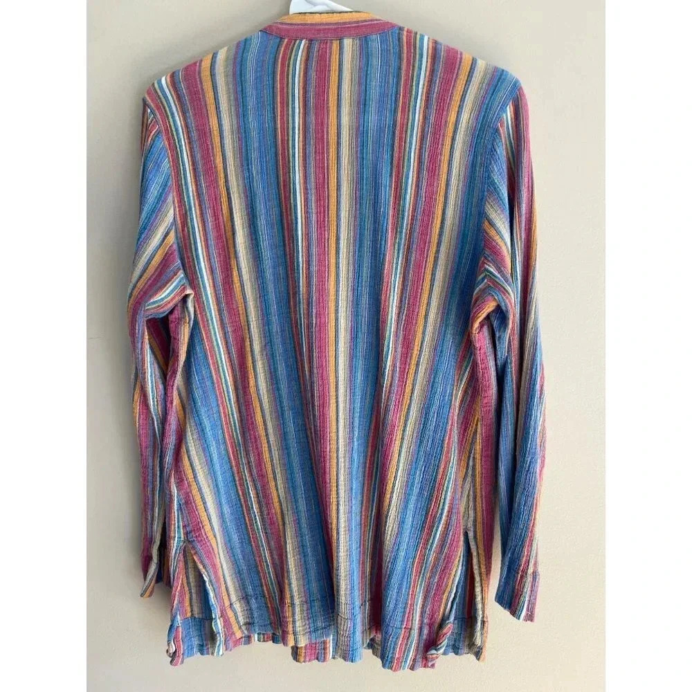 Soft Surroundings Colorful Embroidered V-Neck Bohemian Tunic Top Size Medium - Picture 9 of 12